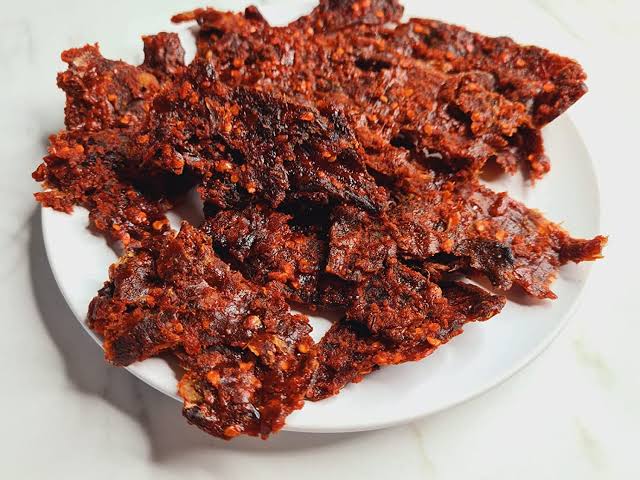 The photograph of Kilishi beef